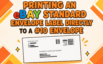 Printing an eBay Standard Envelope Label Directly to a #10 Envelope